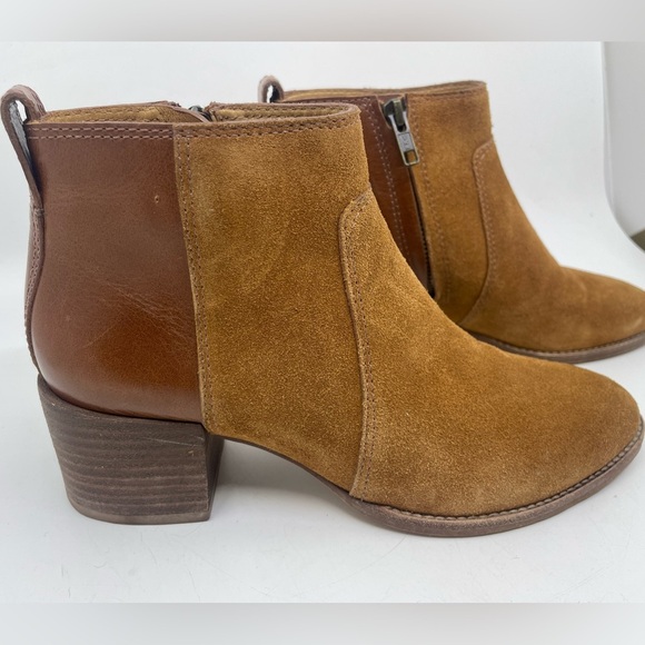 Madewell Asher Bootie Tan suede / leather size 5.5 - Picture 4 of 12